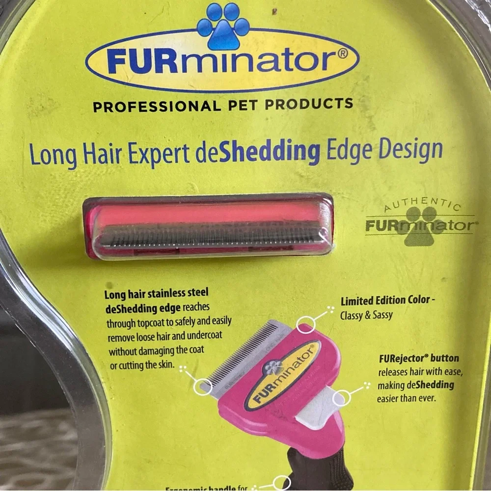 NEW! FURminator Undercoat Deshedding Tool for Small Dogs: Short Hair in Red/Grey